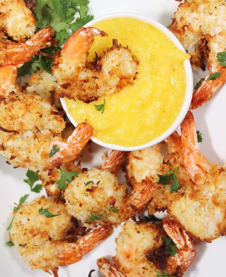 Air Fryer Coconut Shrimp with Dipping Sauce 2 Cookin Mamas