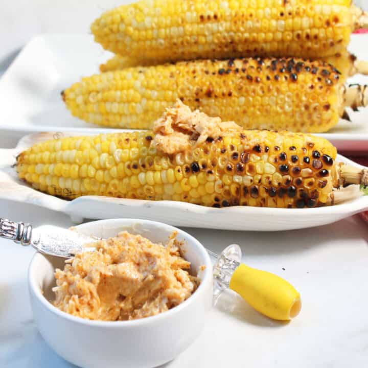 Grilled Corn on the Cob with Parmesan Chili Butter 2 Cookin Mamas