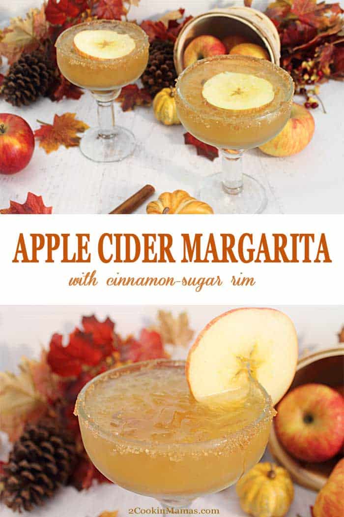 A little apple cider and tequila makes this easy golden Apple Cider Margarita. A great cocktail to celebrate the fall season! #cocktail #margarita #applecider #recipe #fallcocktail #tequila