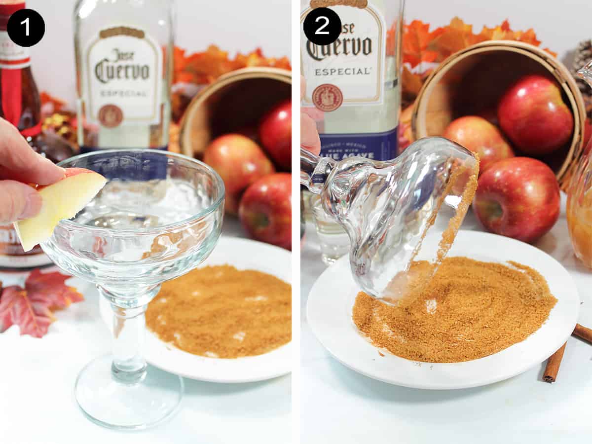 How to make a cinnamon sugar rim.