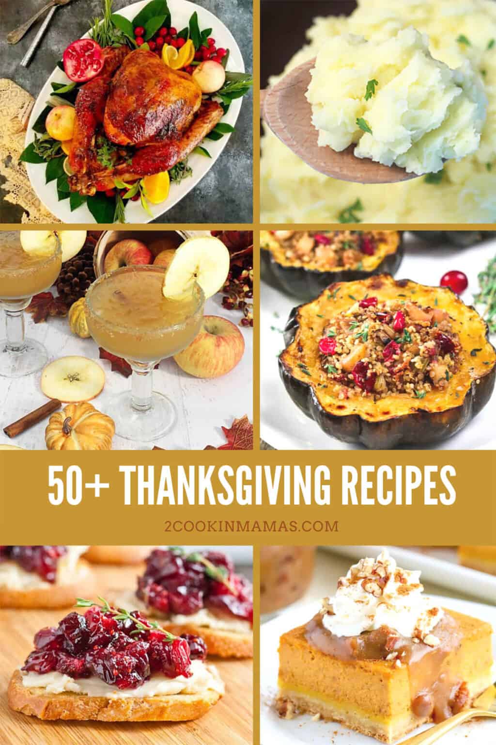 50+ Thanksgiving Recipes Roundup - 2 Cookin Mamas