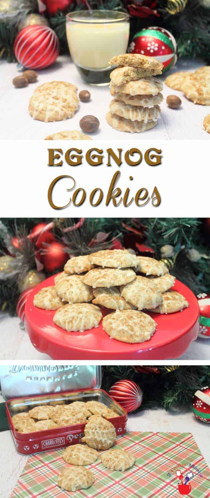 Bake these delicious soft & spicy eggnog cookies with all the rich flavor of eggnog, nutmeg, cinnamon and a touch of rum.