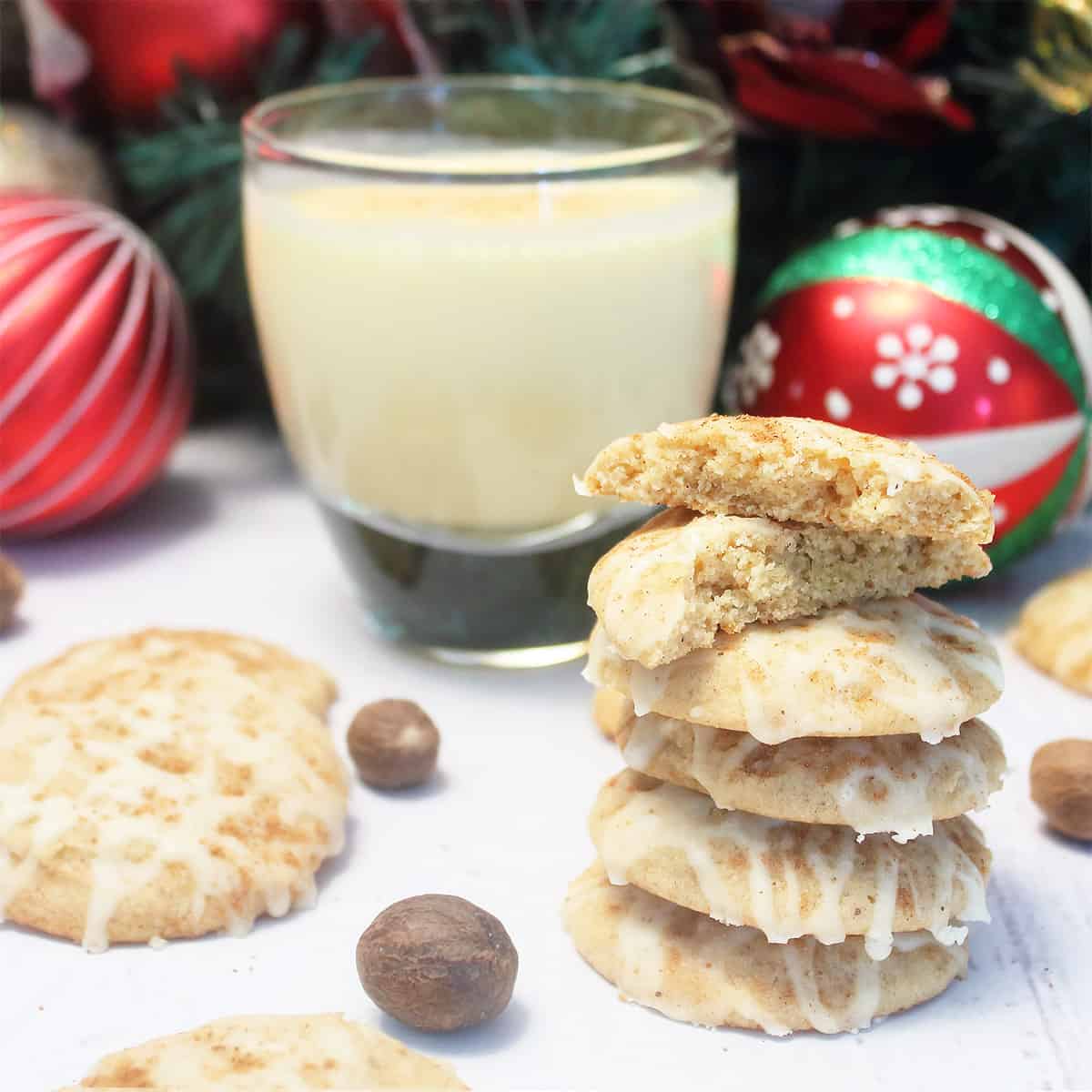 Eggnog Cookies with Eggnog Icing 2 Cookin Mamas
