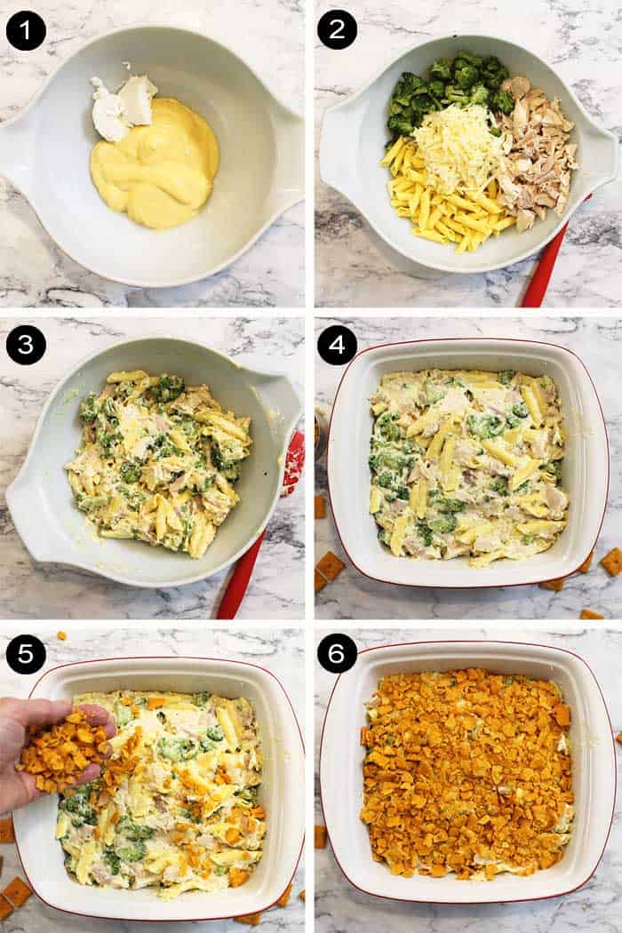 Steps to make Chicken Pasta Bake.