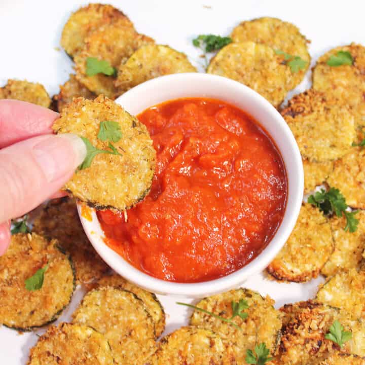 OvenBaked Zucchini Chips with Parmesan 2 Cookin Mamas