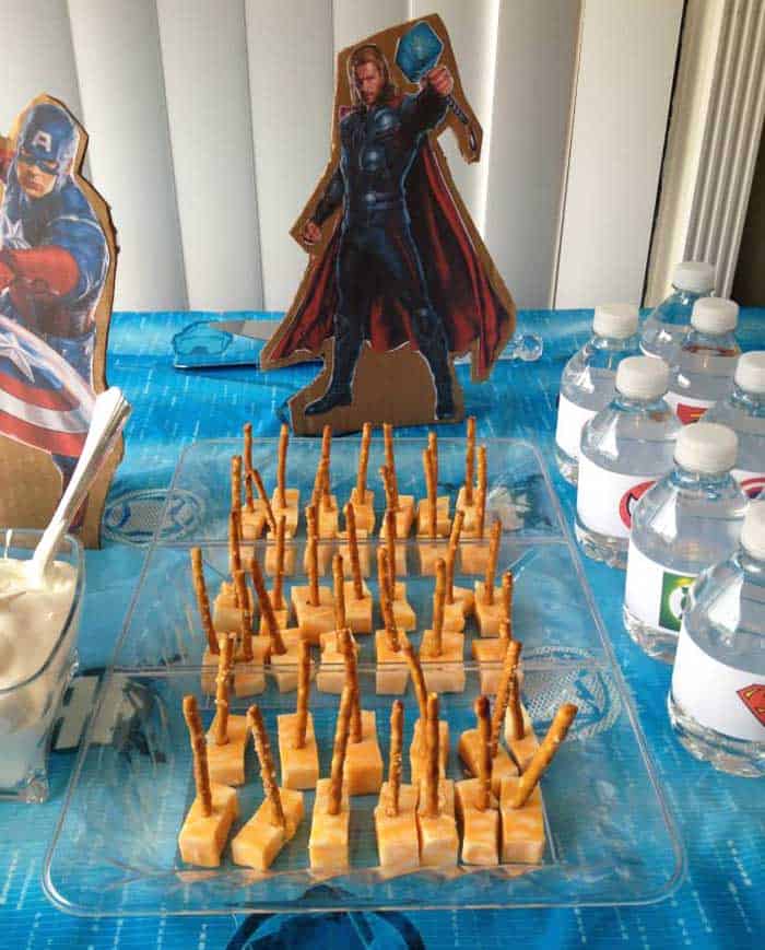 Superhero Birthday Party Thor snack | 2 Cookin Mamas