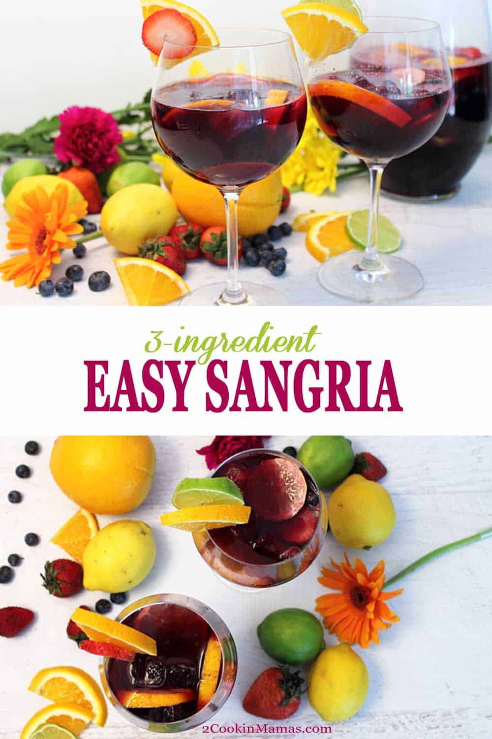 Easy Sangria - Only 3 Ingredients! - 2 Cookin Mamas