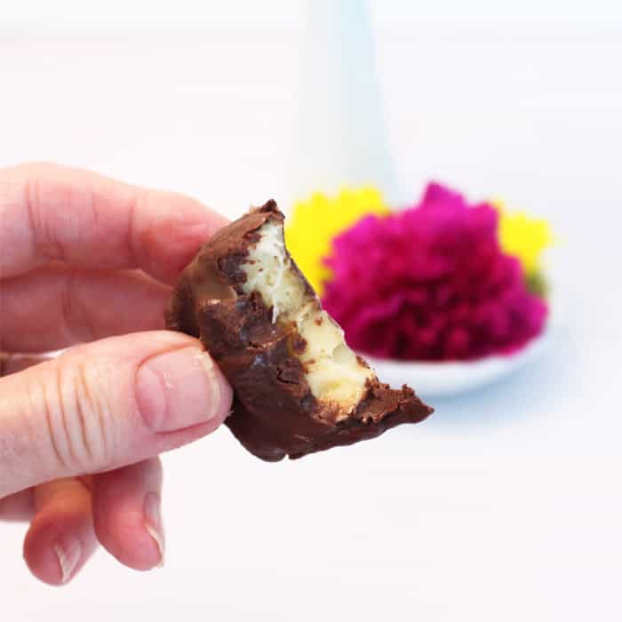 Chocolate Covered Bananas bite square | 2 Cookin Mamas