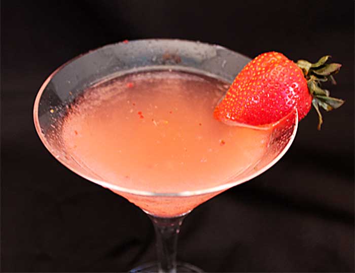 Classic Martinis Strawberry Mint Martini closeup | 2 Cookin Mamas