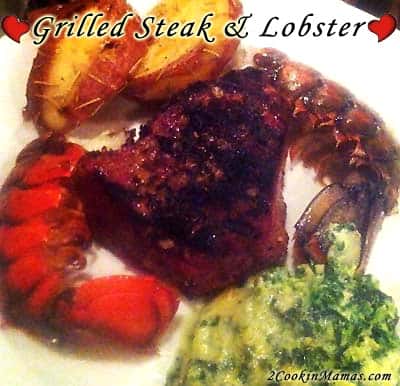 Grilled Steak and Lobster | 2CookinMamas