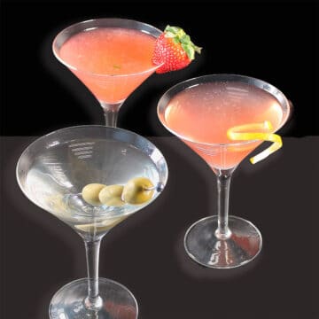 3 classic martinis for National Martini Day.