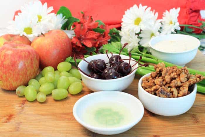 Fruity Waldorf Salad ingredients | 2 Cookin Mamas