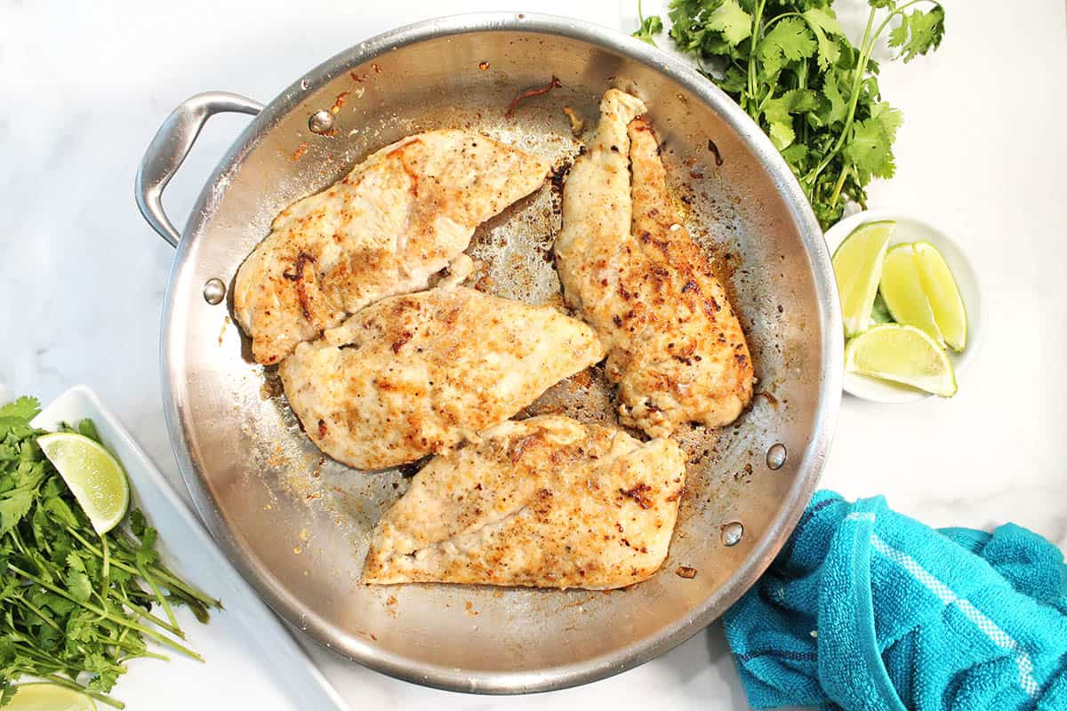 Cuban Chicken with Onions - Pechuga a la Plancha - 2 Cookin Mamas