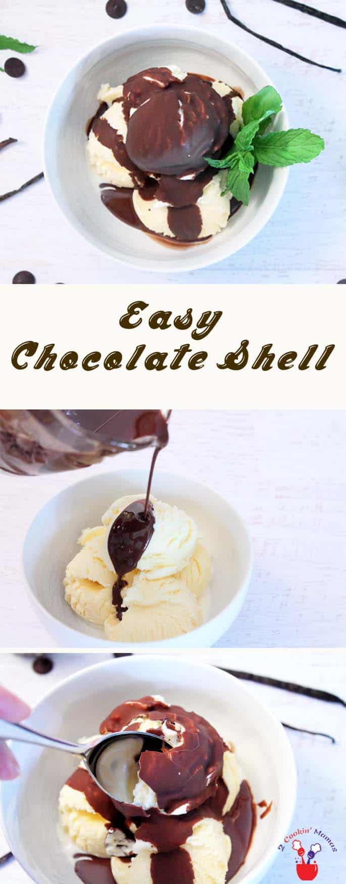 Easy Magic Chocolate Shell Ice Cream Topping 2 Cookin' Mamas