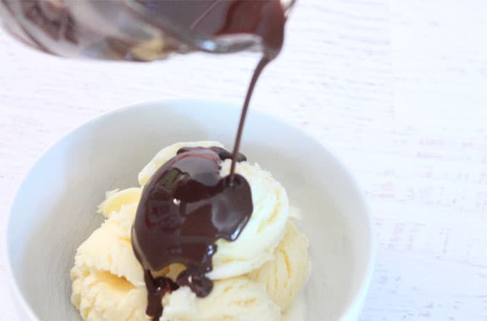 Easy Magic Chocolate Shell Ice Cream Topping 2 | 2 Cookin Mamas