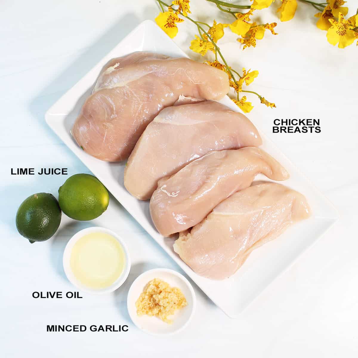 Ingredients for Grilled Chicken.