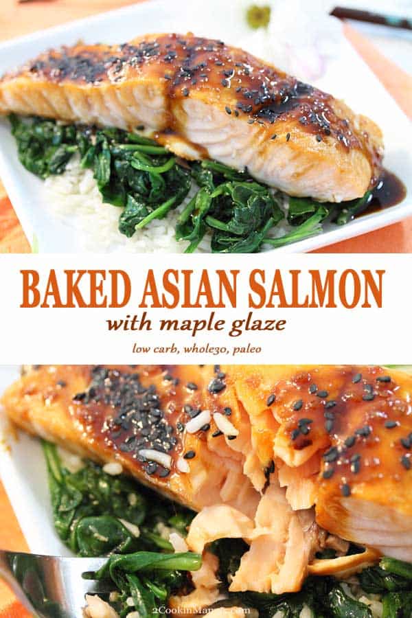 Baked Asian Salmon with Maple Glaze