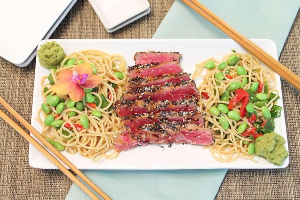 sesame-crusted-seared-ahi-tuna-salad-with-creamy-wasabi-dressing-kit