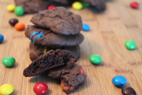 Chocolate Candy Cookies close up | 2CookinMamas