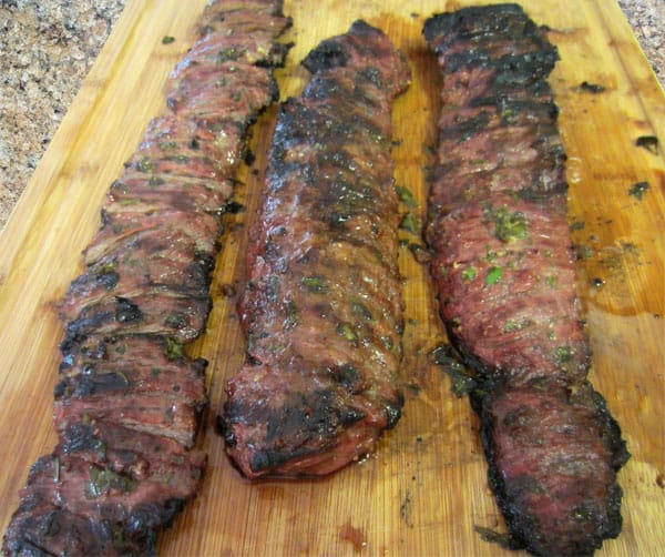 Skirt Steak with Chimichurri Sauce grilled | 2CookinMamas
