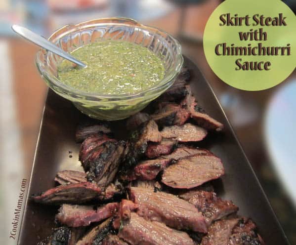 Skirt Steak with Chimichurri Sauce | 2CookinMamas