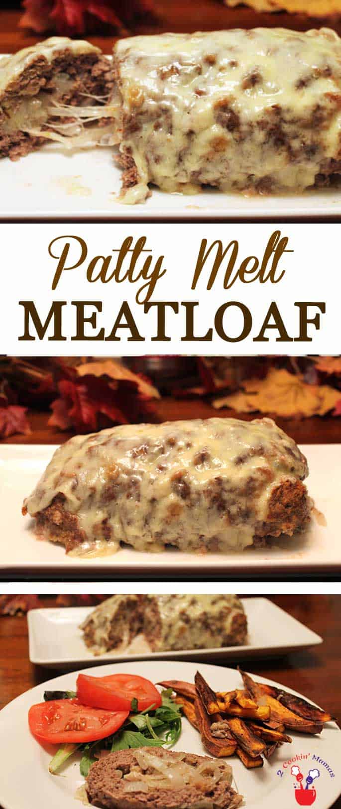 Patty Melt Meatloaf | 2 Cookin Mamas Love Patty Melts? This awesome patty melt meatloaf has all the flavors of your favorite patty melt, sauteed onions, rye bread & cheese, all rolled into one! #dinner #ground beer #recipe