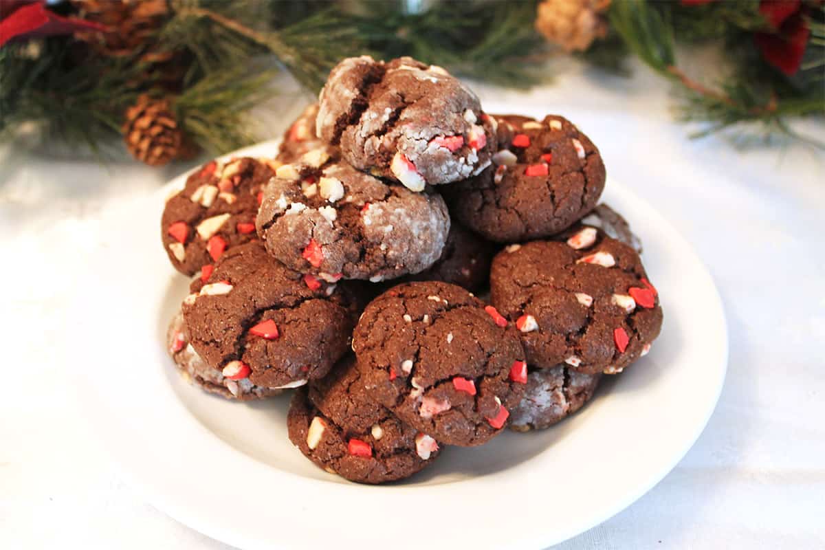 Chocolate Peppermint Cake Mix Cookies