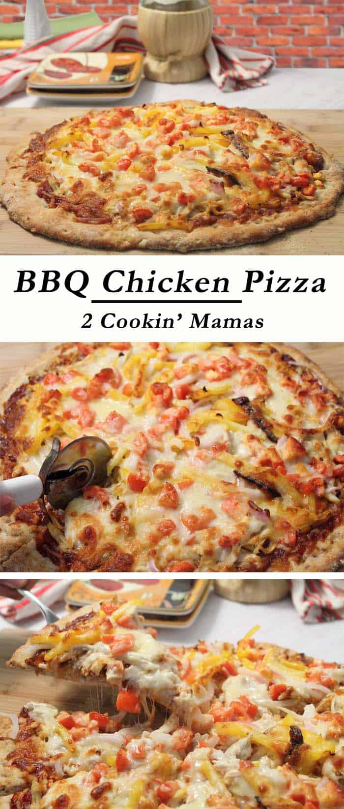 Homemade pizza is sooo easy & you can make it just the way you like it. Our BBQ Chicken Pizza is chock full of chicken, onions, cheese & your favorite BBQ sauce. #pizza #homemadepizza #bbqchicken #pizzadinner