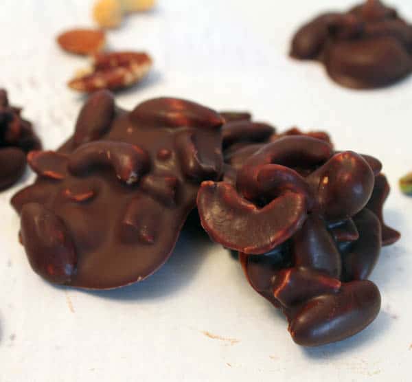 Easy Chocolate Covered Nuts - 2 Cookin' Mamas