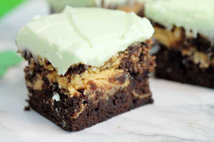 Key Lime Cheesecake Brownies single