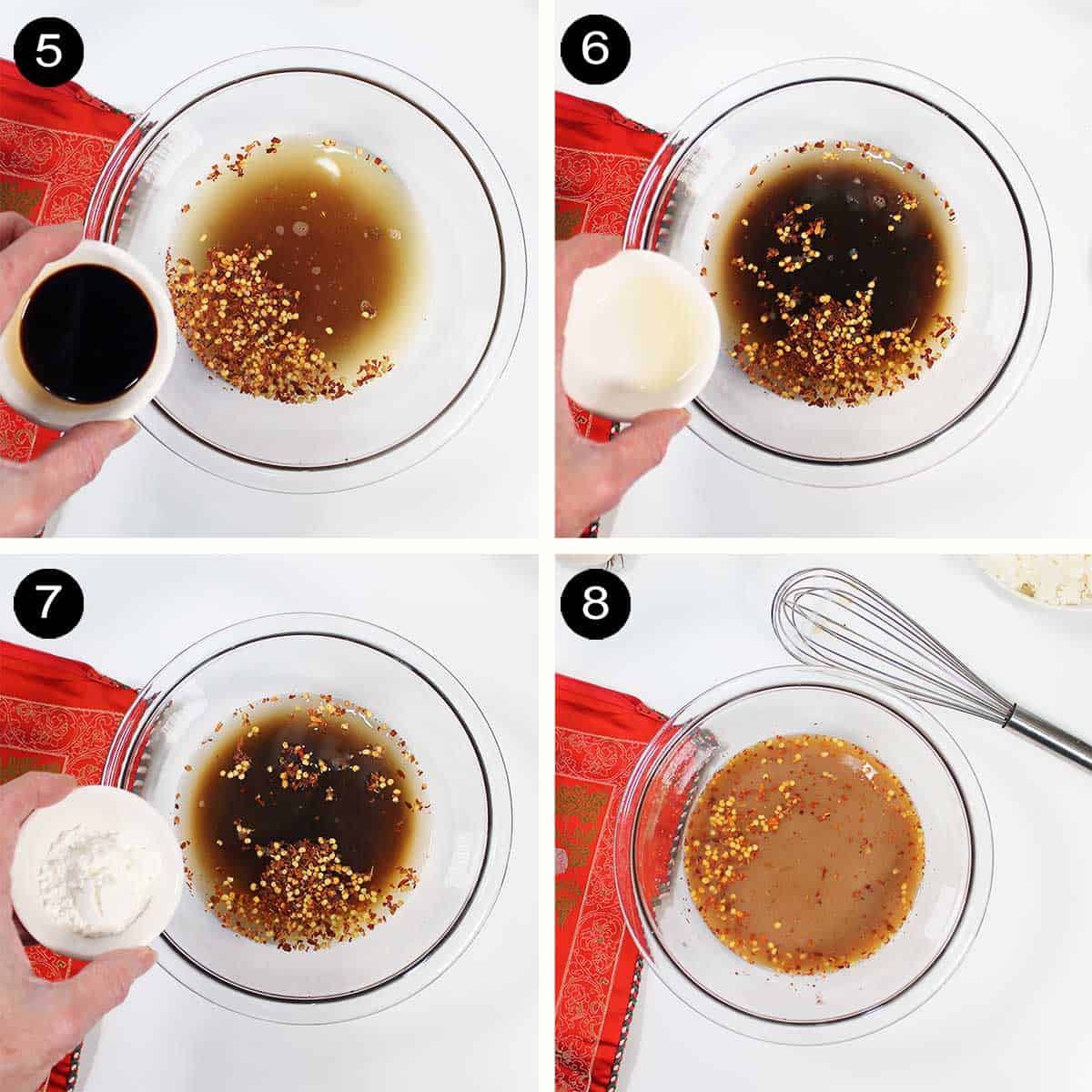Steps to make Asian sauce.