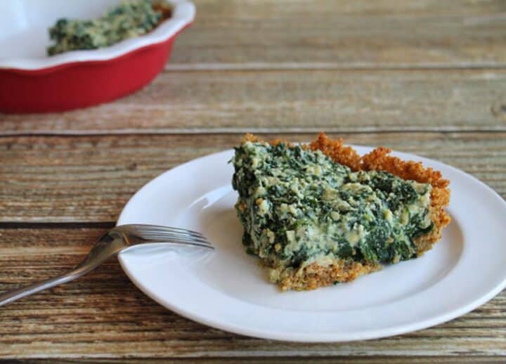 Cheesy Spinach Pie with Quinoa Crust 2 Cookin Mamas