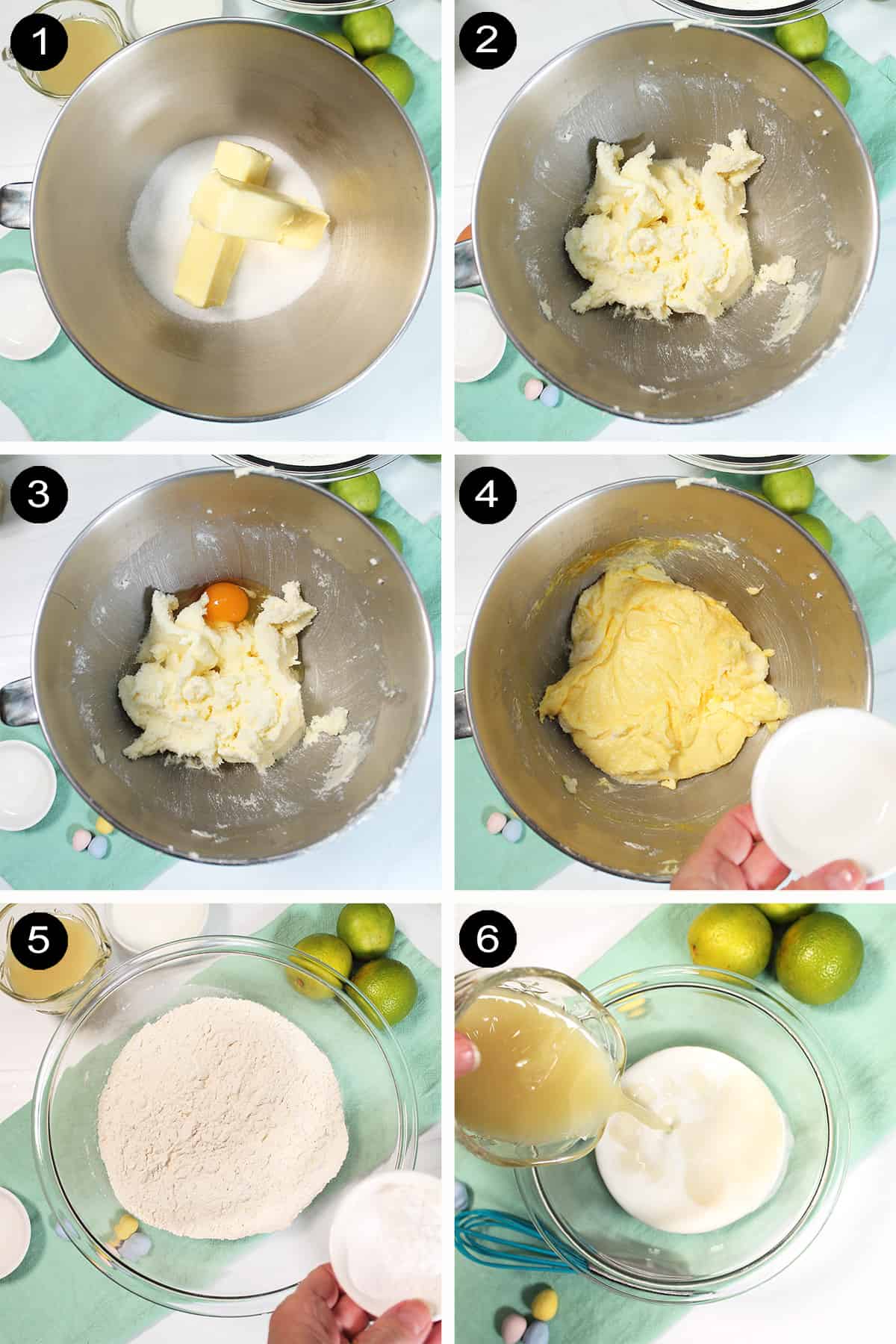 Steps to make Key Lime Cake.