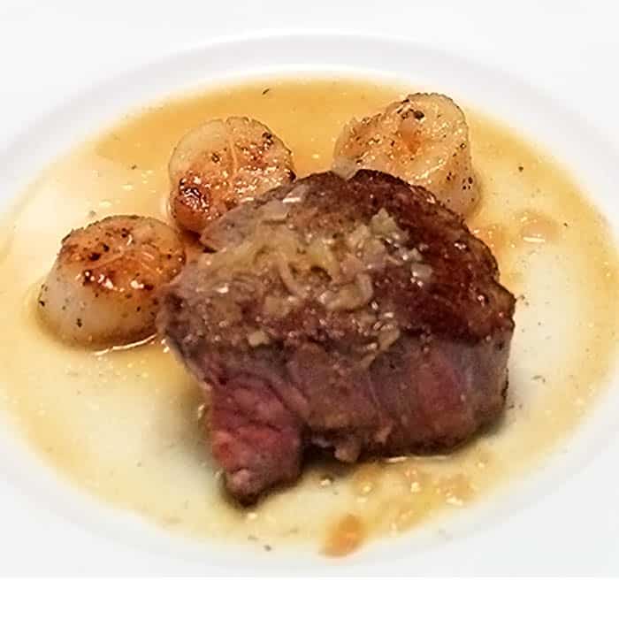 Steak and Scallops with Champagne Butter Sauce 2 Cookin' Mamas