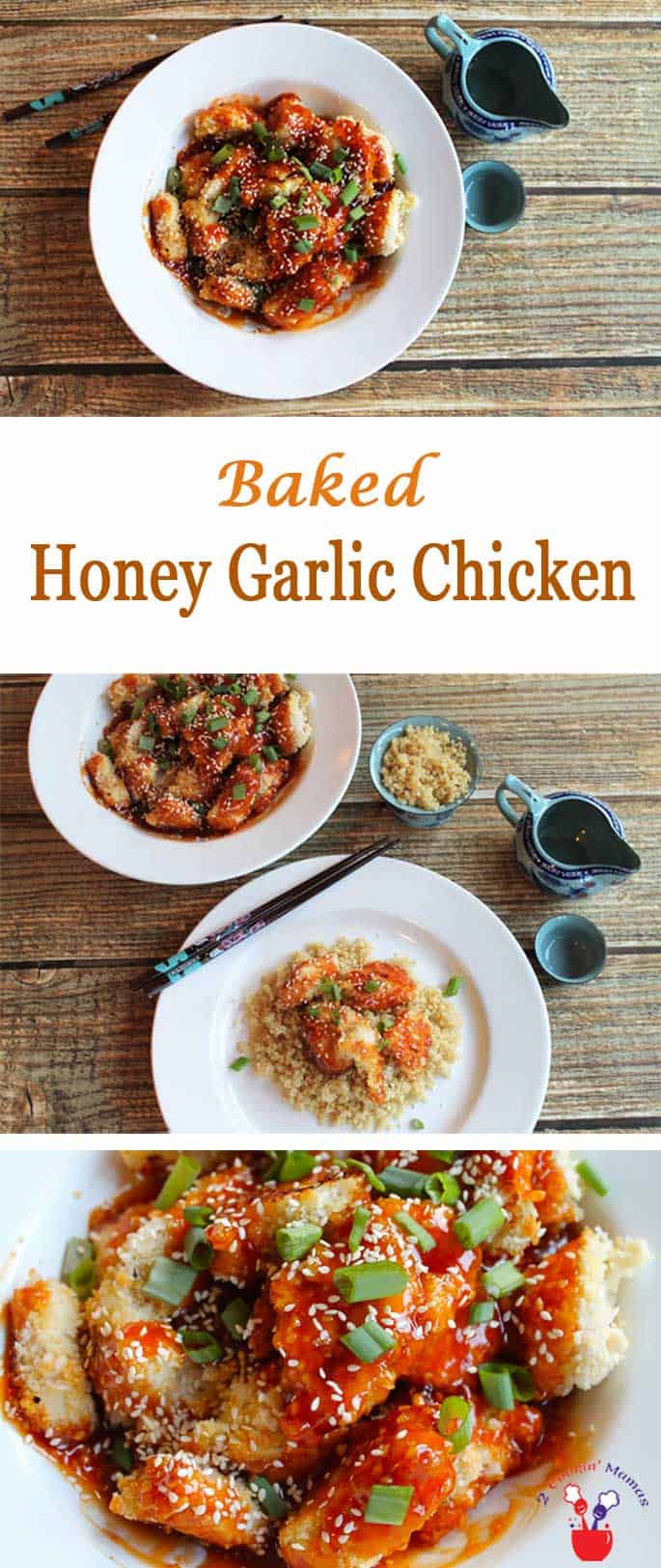 Quick & Easy Baked Honey Garlic Chicken - 2 Cookin' Mamas