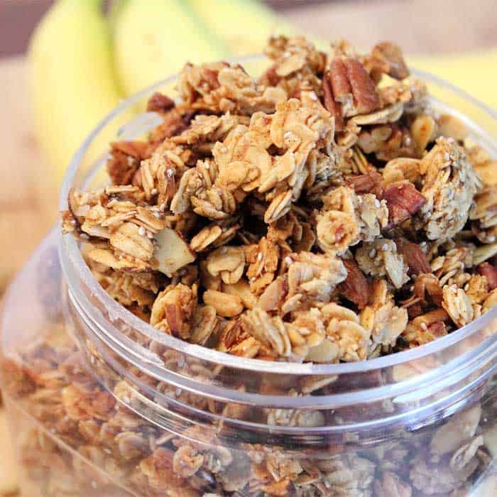 Banana Nut Granola square