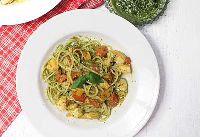 Basil Pesto on Pasta