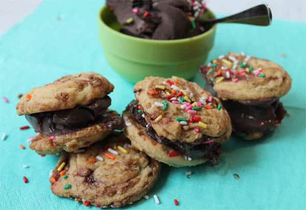 Fudge Ripple Cookies Ice Cream Sandwiches | 2CookinMamas