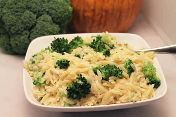 Orzo with Broccoli close up | 2CookinMamas