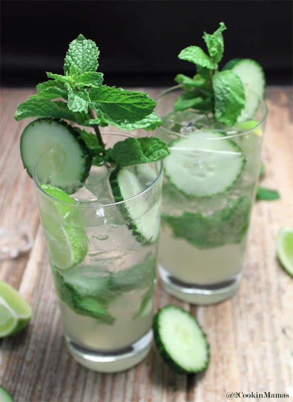 Cucumber Mojito closeup|2CookinMamas