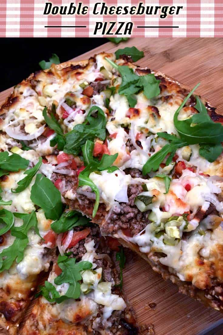When you can't make up your mind between a cheeseburger & a pizza - have both! This Double Cheeseburger Pizza will satisfy both your cravings.