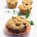 Coffee Cake Blueberry Muffins single square