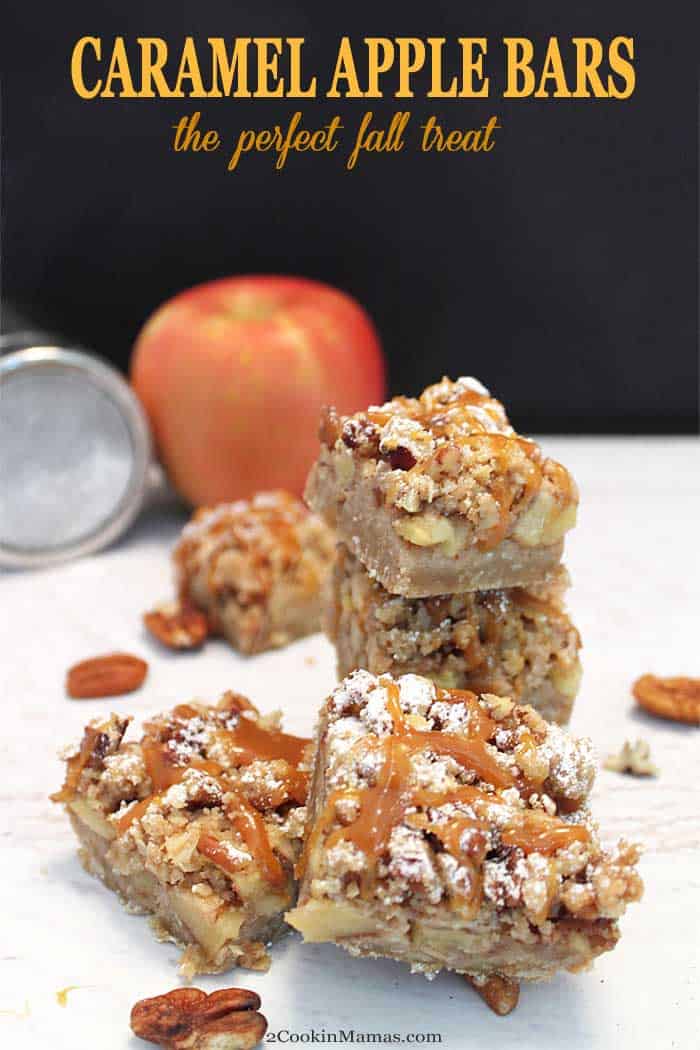 Caramel Apple Bars CreativeCookieExchange 2 Cookin Mamas   Caramel Apple Bars Tall 