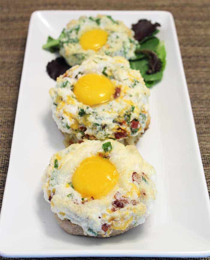 Cloud Eggs plated | 2 Cookin Mamas