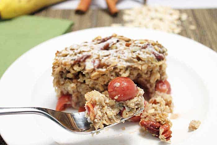 Maple Bacon Oatmeal Bake bite