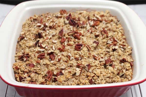 Maple Bacon Oatmeal Bake baked