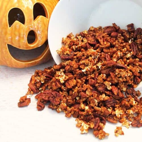 Pumpkin Caramel Popcorn square