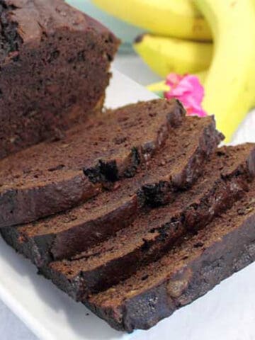 Double Chocolate Banana Bread square 2