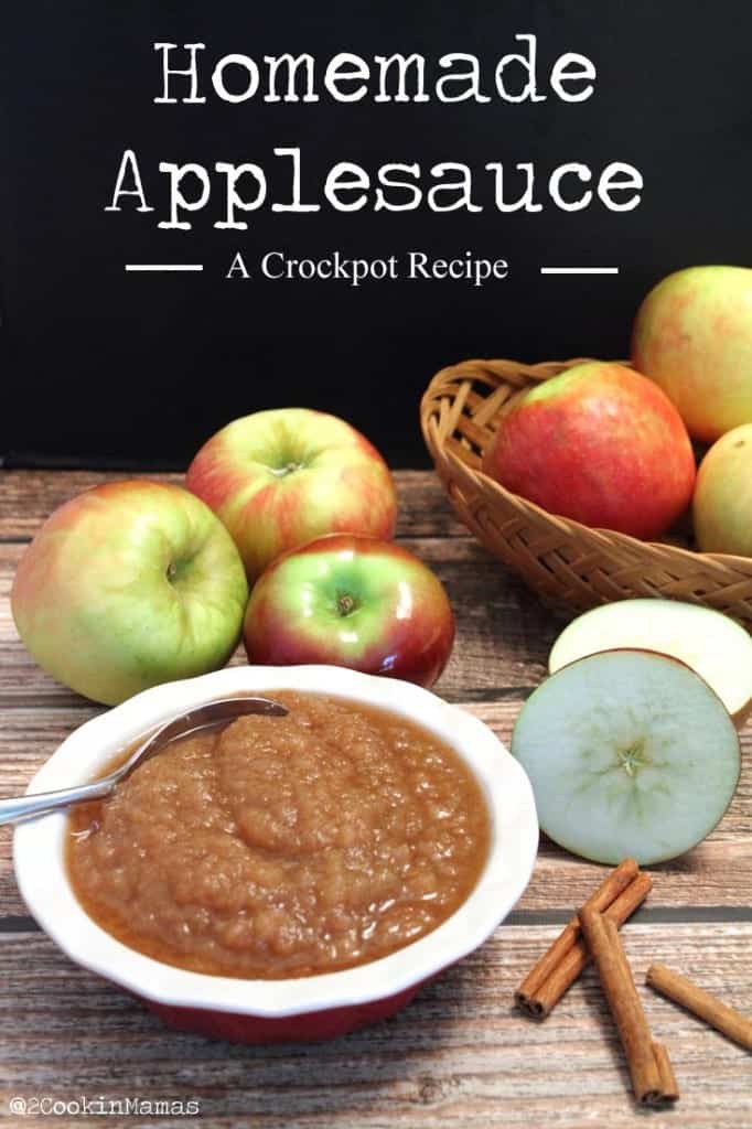 Homemade Applesauce | 2CookinMamas - Fresh apples simmered in the crockpot with plenty of cinnamon. So good it tastes like dessert!