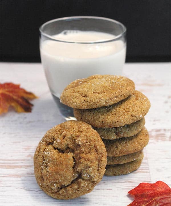 Pumpkin Spice Cookies and milk|2CookinMamas